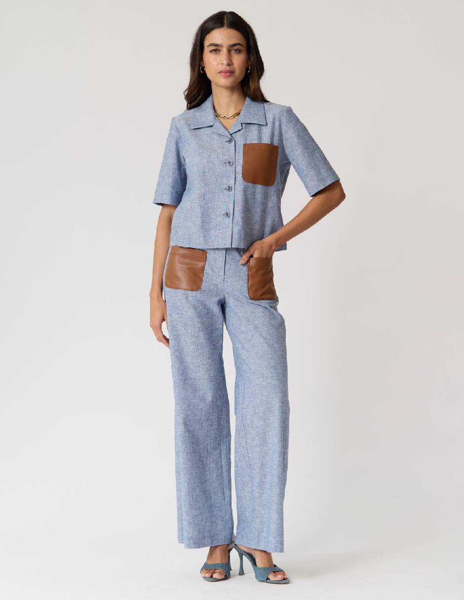 Pantalón regular regular para mujer